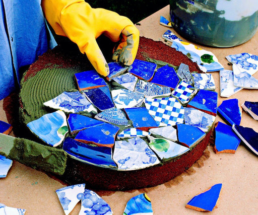 Mosaic Art Class Using Porcelain Plates: Private Class, Four or Six People