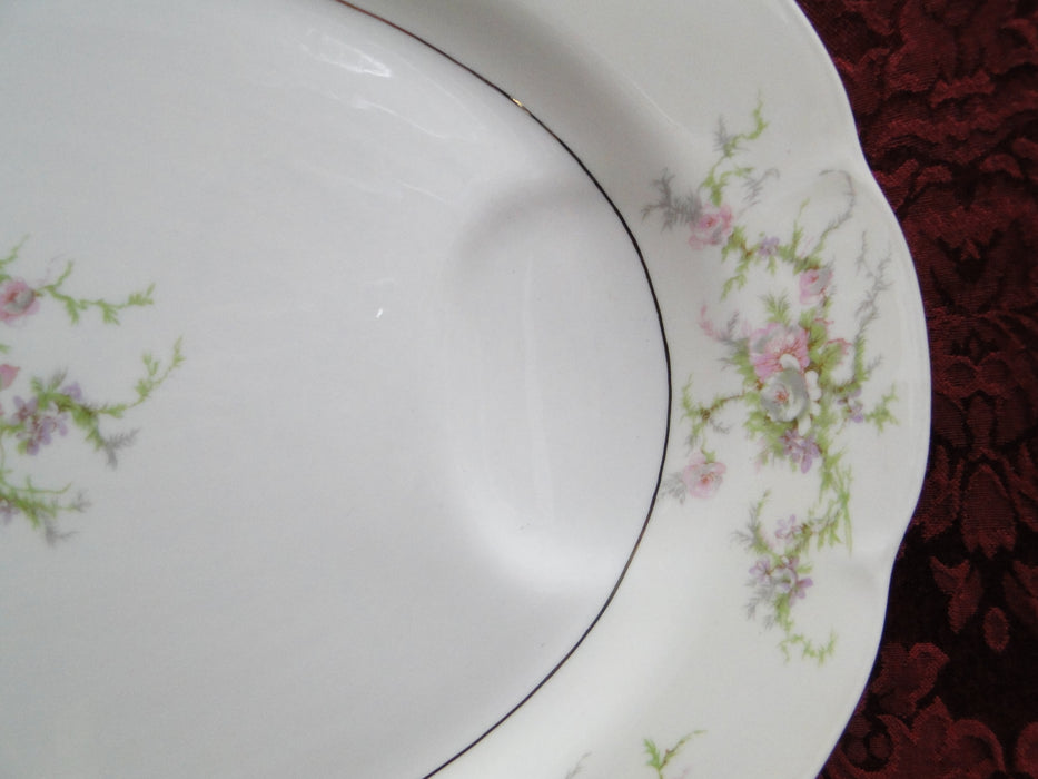 Haviland (New York) Rosalinde, Floral: Oval Serving Platter (s), 14"