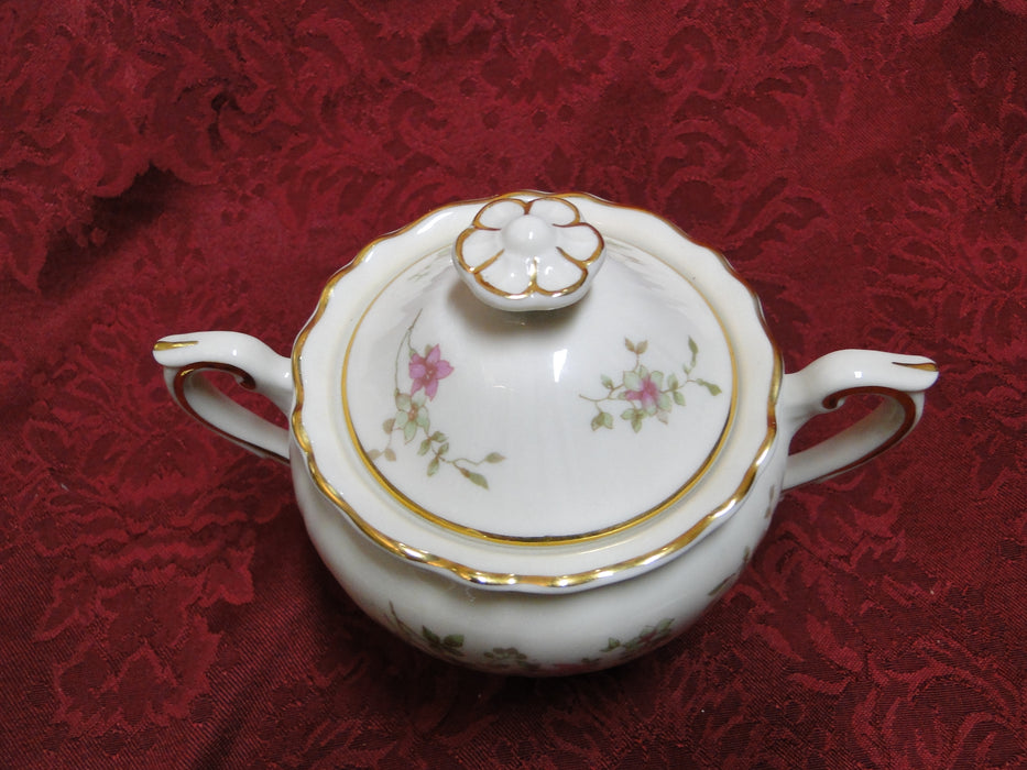 Syracuse Stansbury, Pink Flowers: Sugar Bowl w/ Lid
